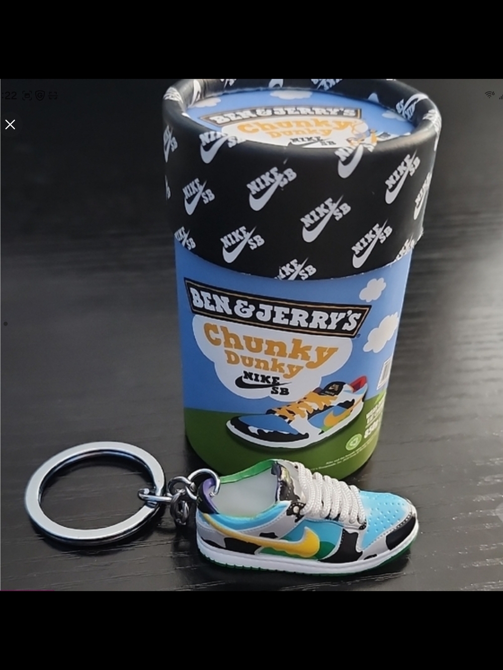 🏀Nike SB Ben & Jerry's Chunky Dunky Keychain 👟 NWT🏀 BUNDLE (2)for $25